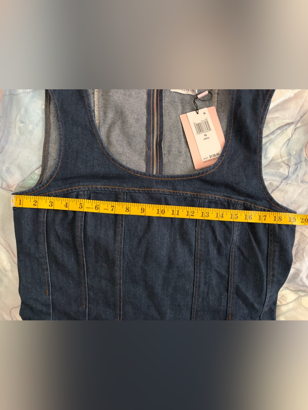 Avec Les Villes Sleeveless Denim Mini Dress - Picture 9 of 9